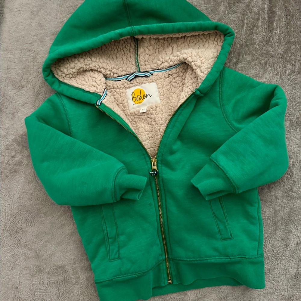 Boden Vibrant Green Kids Hoodie